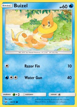 Buizel Pokemon card from Shining Legends