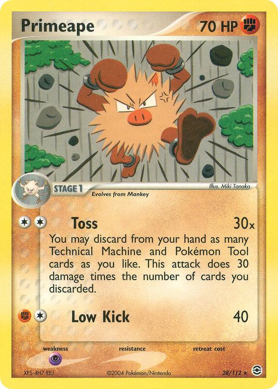 Primeape Pokemon card from FireRed & LeafGreen