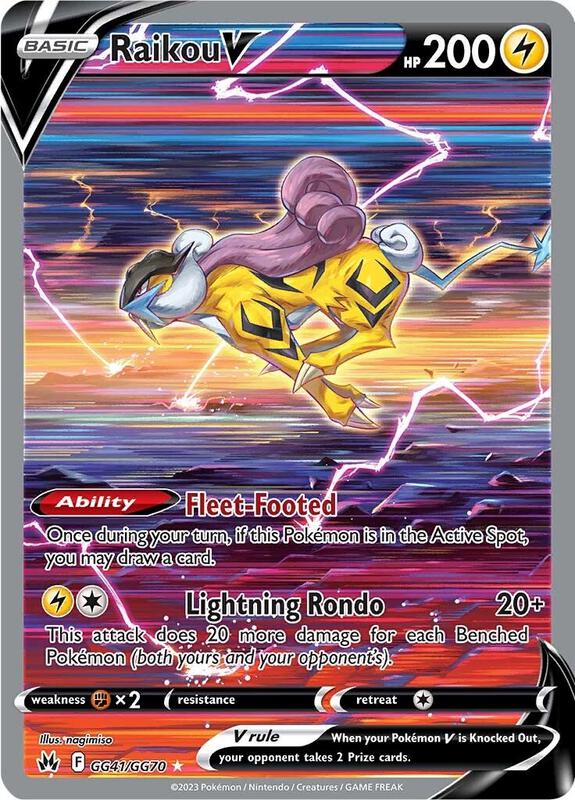 Raikou V Pokemon card from Crown Zenith: Galarian Gallery