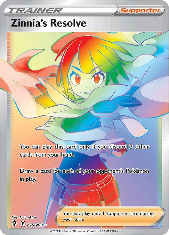 Zinnia's Resolve (Secret) Pokemon card from SWSH07: Evolving