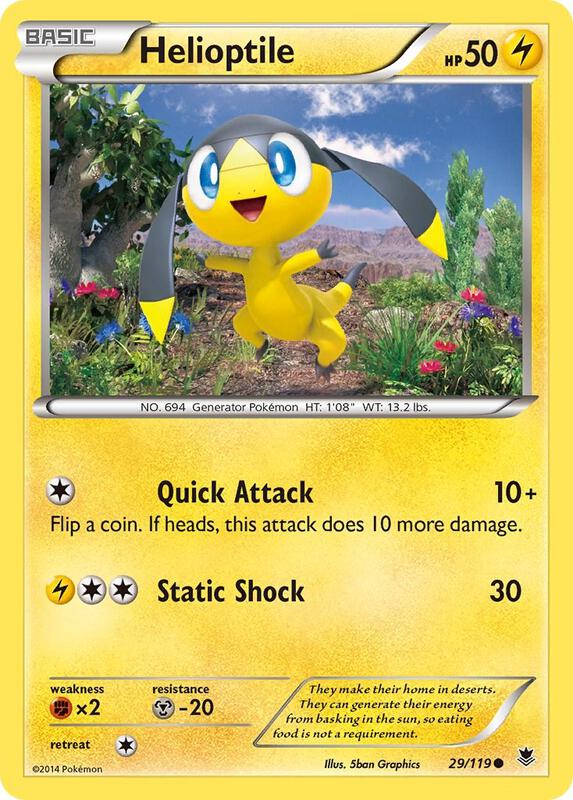 Helioptile (29) Pokemon card from XY - Phantom Forces
