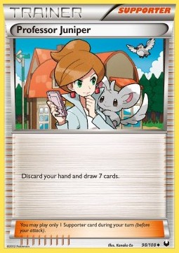 Professor Juniper Pokemon card from Dark Explorers