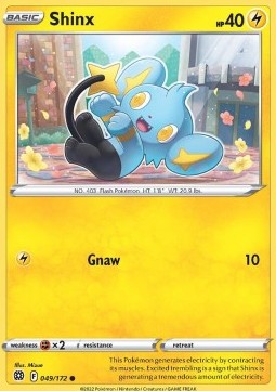 Shinx Pokemon card from Brilliant Stars