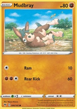 Mudbray Pokemon card from Vivid Voltage