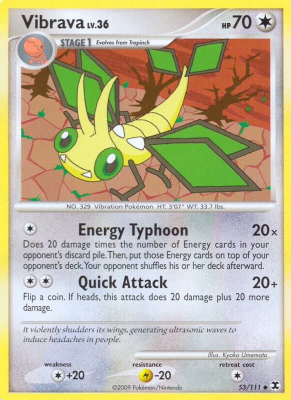 Vibrava Pokemon card from Rising Rivals