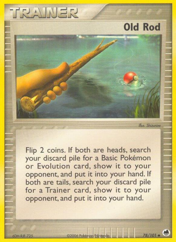 Old Rod Pokemon card from Dragon Frontiers