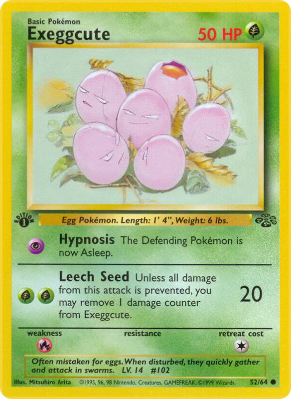 Exeggcute Pokemon card from Jungle