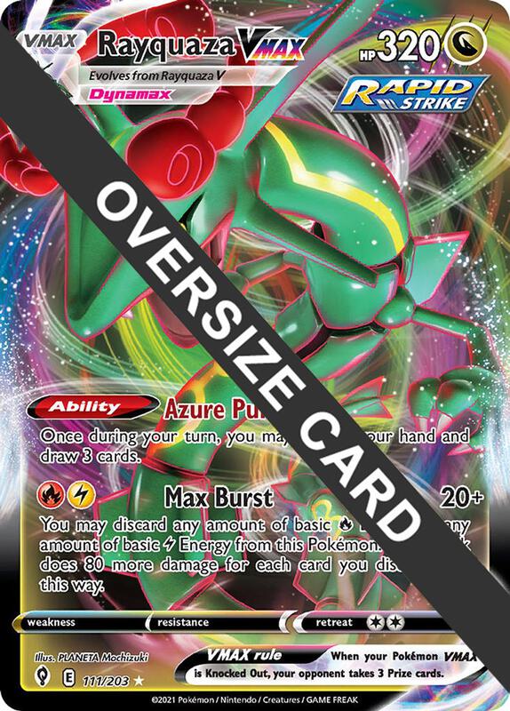 Rayquaza VMAX Pokemon card from Jumbo Cards