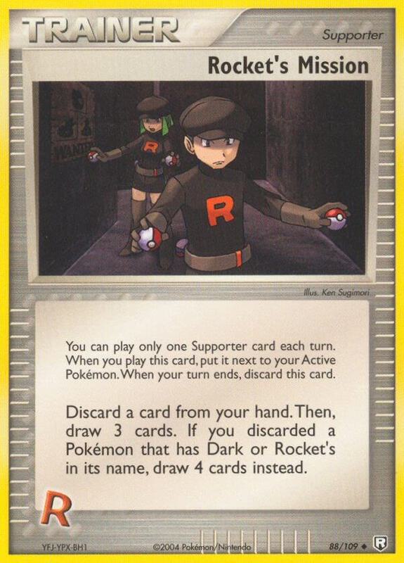 Rocket's Mission Pokemon card from Team Rocket Returns