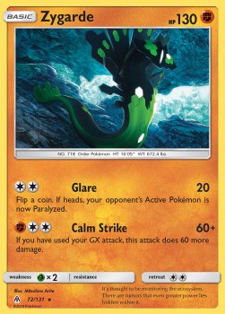 Zygarde Pokemon card from Forbidden Light