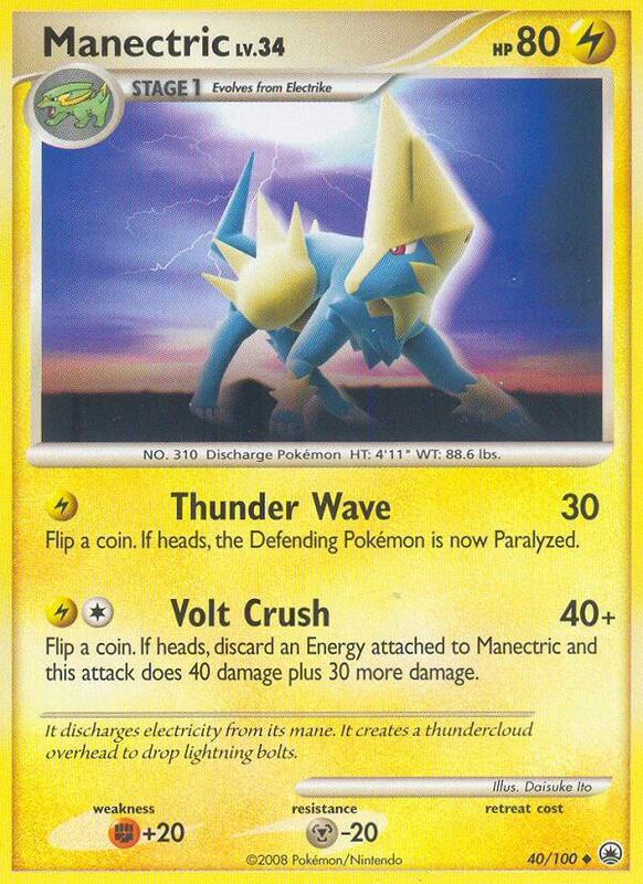 Manectric Pokemon card from Majestic Dawn