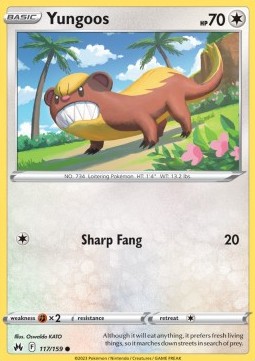 Yungoos Pokemon card from Crown Zenith