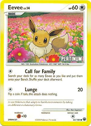 Eevee Pokemon card from Burger King Promos