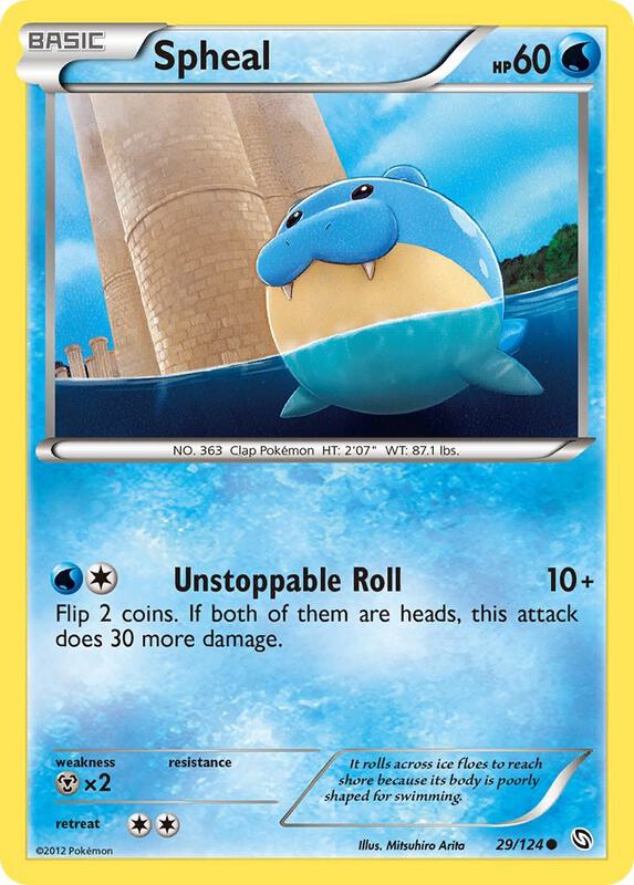 Spheal Pokemon card from Dragons Exalted