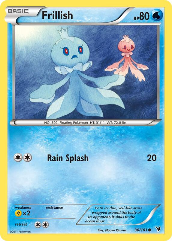 Frillish Pokemon card from Noble Victories