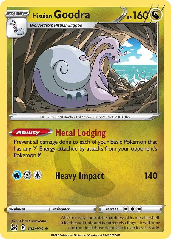 Hisuian Goodra Pokemon card from SWSH11: Lost Origin