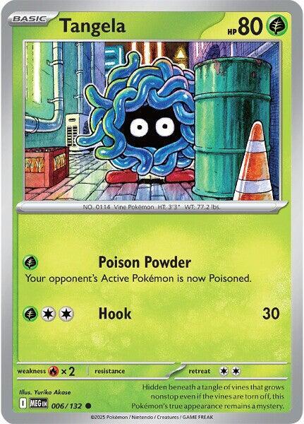 Tangela Pokemon card from ME01: Mega Evolution