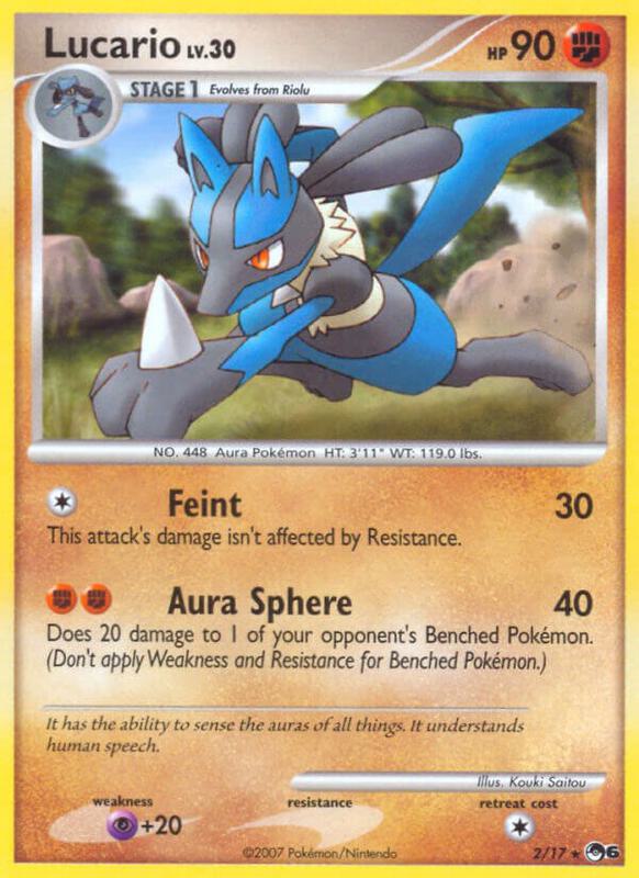 Lucario Pokemon card from POP Series 6