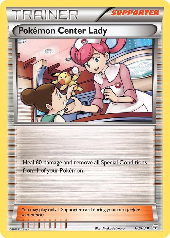 Pokemon Center Lady Pokemon card from Generations