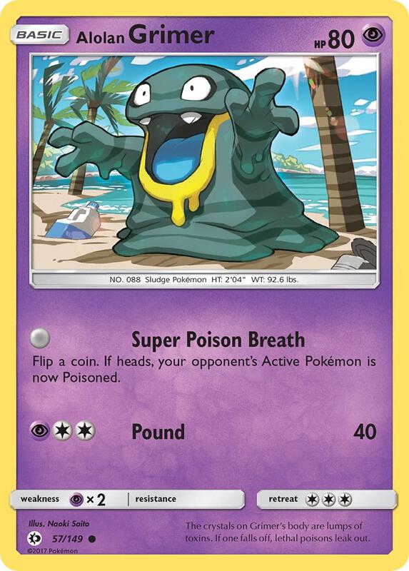 Alolan Grimer Pokemon card from SM Base Set