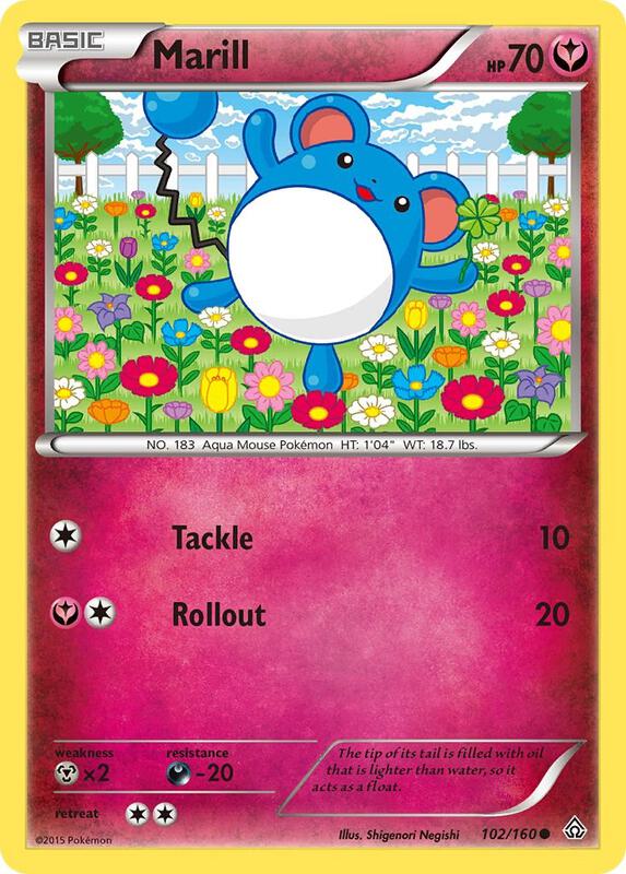 Marill Pokemon card from XY - Primal Clash