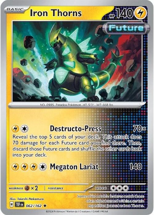 Iron Thorns Pokemon card from SV05: Temporal Forces