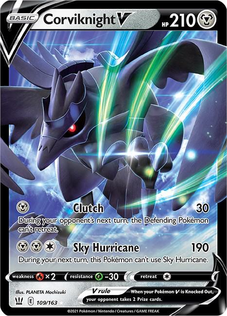 Corviknight V Pokemon card from SWSH05: Battle Styles