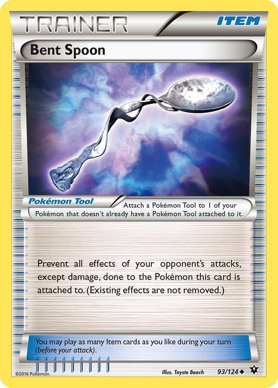 Bent Spoon Pokemon card from XY - Fates Collide