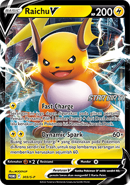 Raichu V (S-P/ID 303) Sword & Shield Indonesian Promos ID