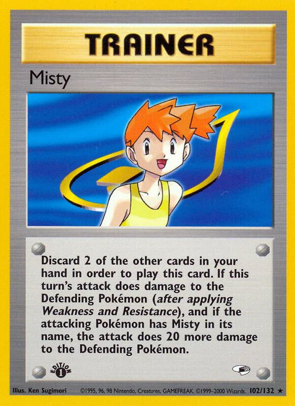 Misty (102) Pokemon card from Gym Heroes