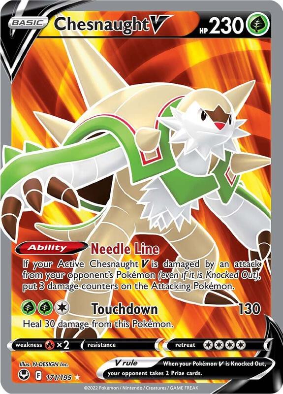 Chesnaught V (Full Art) Pokemon card from SWSH12: Silver