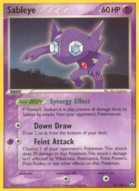 Sableye Pokemon card from Power Keepers