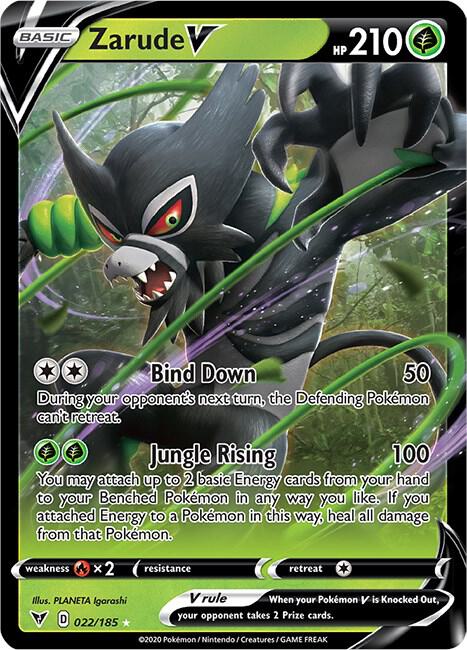 Zarude V Pokemon card from SWSH04: Vivid Voltage