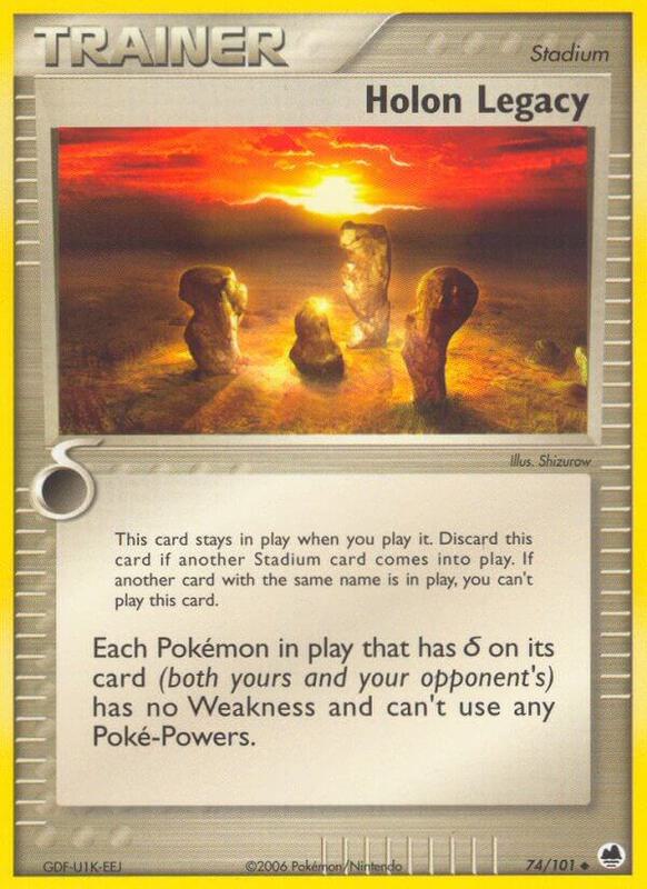 Holon Legacy Pokemon card from Dragon Frontiers