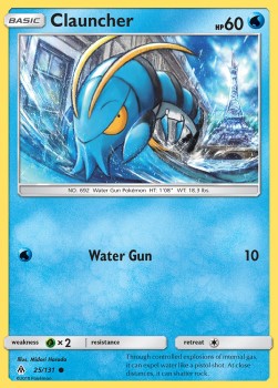 Clauncher Pokemon card from Forbidden Light