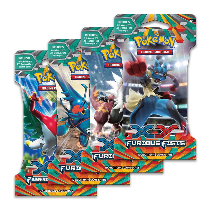 Furious Fists Sleeved Booster Pack Art Bundle [Set of 4] Pokemon card from XY - Furious Fists