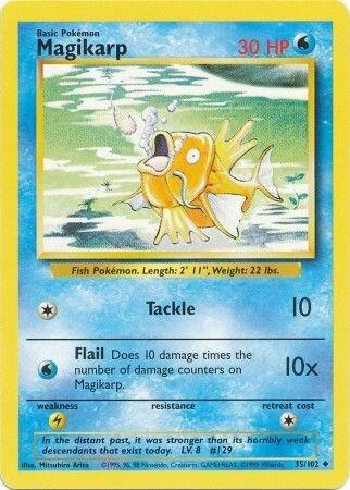 Magikarp Pokemon card from Base Set