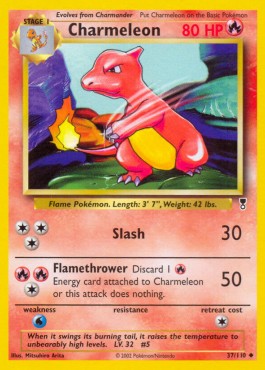 Charmeleon Pokemon card from Legendary Collection