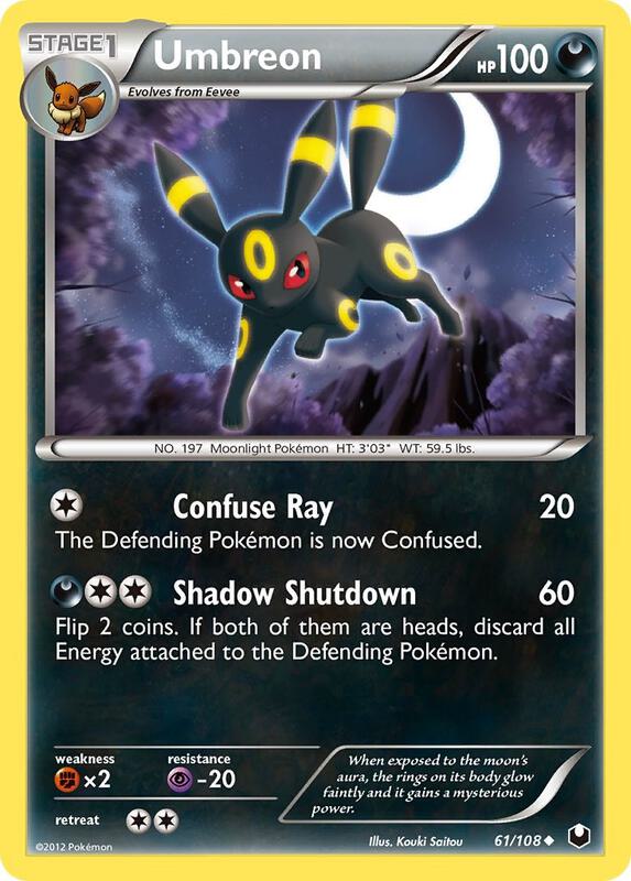 Umbreon (61) Pokemon card from Dark Explorers