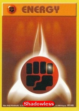 Fighting Energy Pokemon card from Base Set