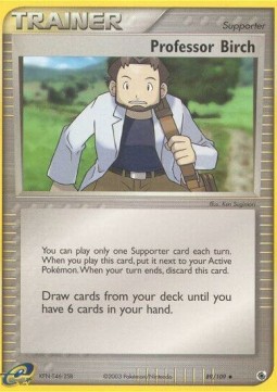 Professor Birch Pokemon card from EX Ruby Sapphire