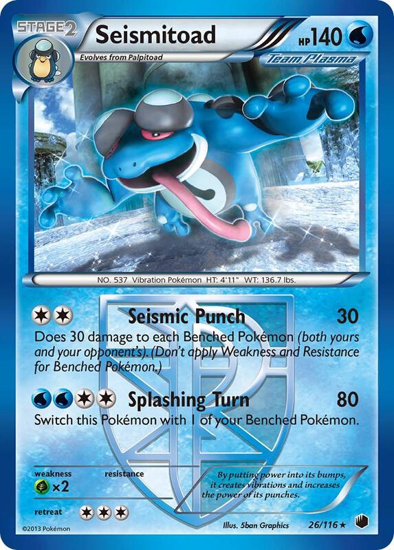 Seismitoad (Team Plasma) Pokemon card from Plasma Freeze