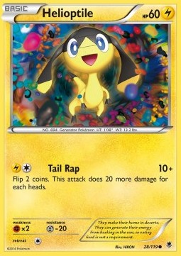 Helioptile Pokemon card from Phantom Forces