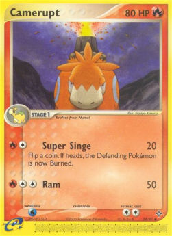 Camerupt Pokemon card from EX Dragon