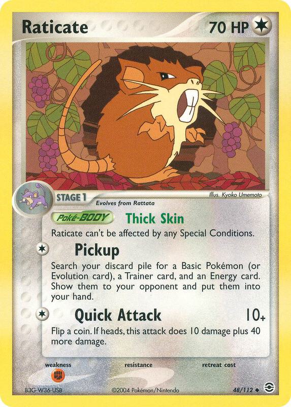 Raticate Pokemon card from FireRed & LeafGreen