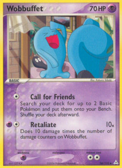 Wobbuffet Pokemon card from EX Holon Phantoms