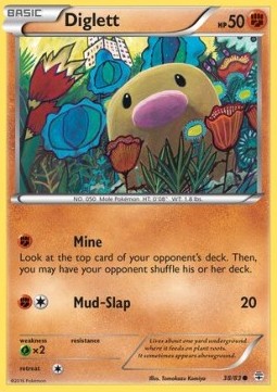 Diglett Pokemon card from Generations