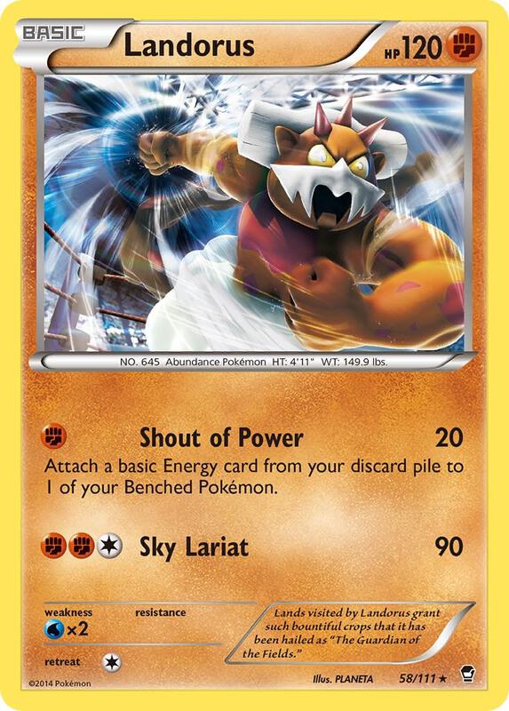 Landorus Pokemon card from XY - Furious Fists