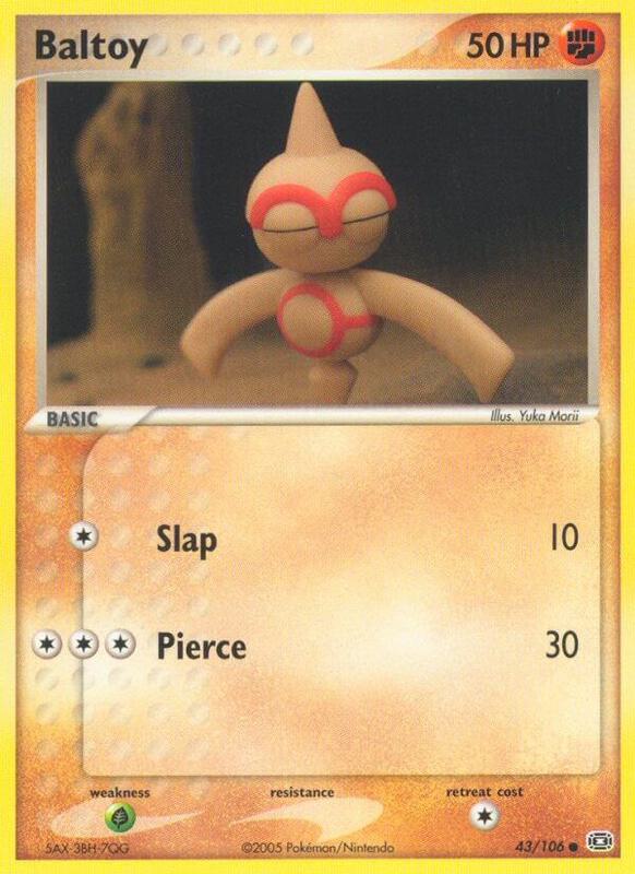 Baltoy Pokemon card from Emerald