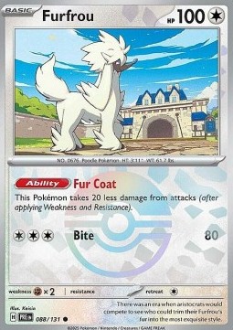Furfrou Pokemon card from Prismatic Evolutions Additionals